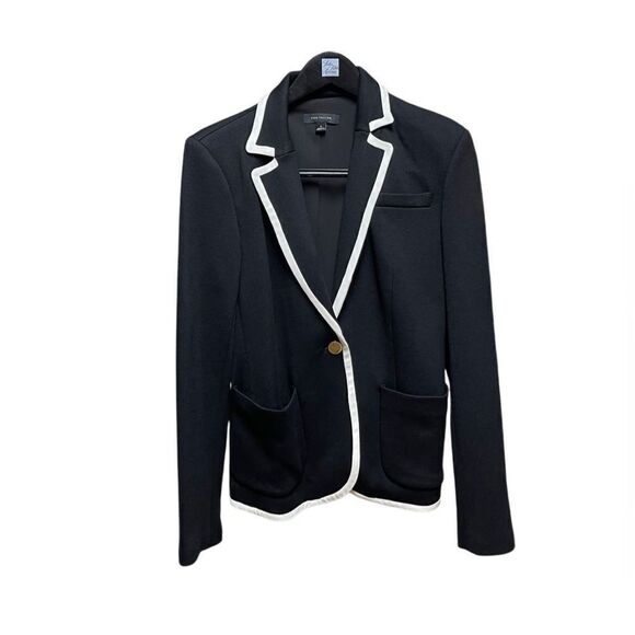 🌟Ann Taylor🌟Black White Warm Blazer - Picture 1 of 2